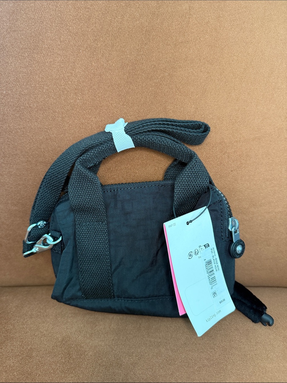 Kipling Black Crossbody Mini Bag with Monkey Charm - Picture 2 of 3